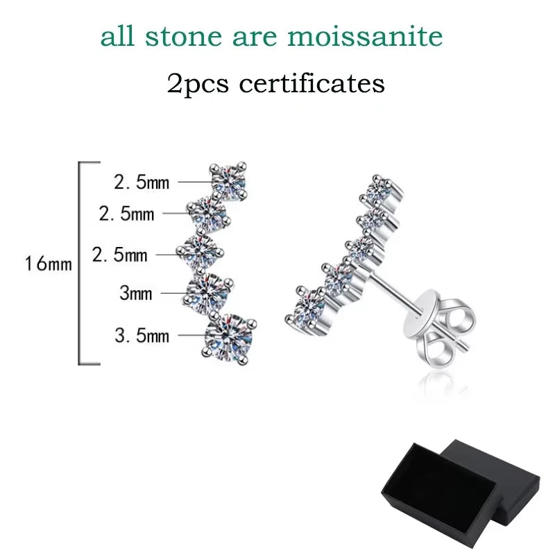 Smyoue 1.16cttw Gradient Gem Full Moissanite Stud