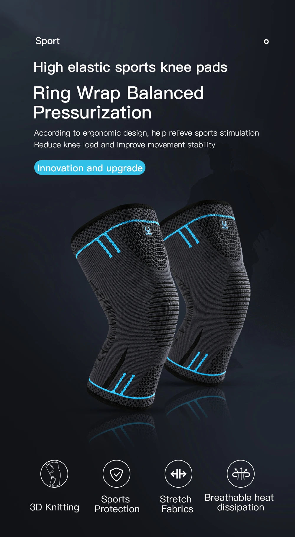 1 Pcs Compression Knee Support