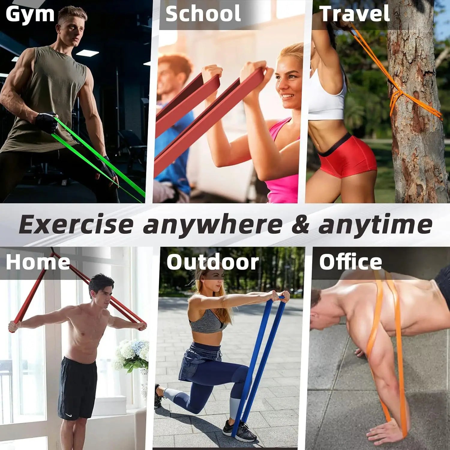 20~230lbs Heavy-Duty Resistance Band