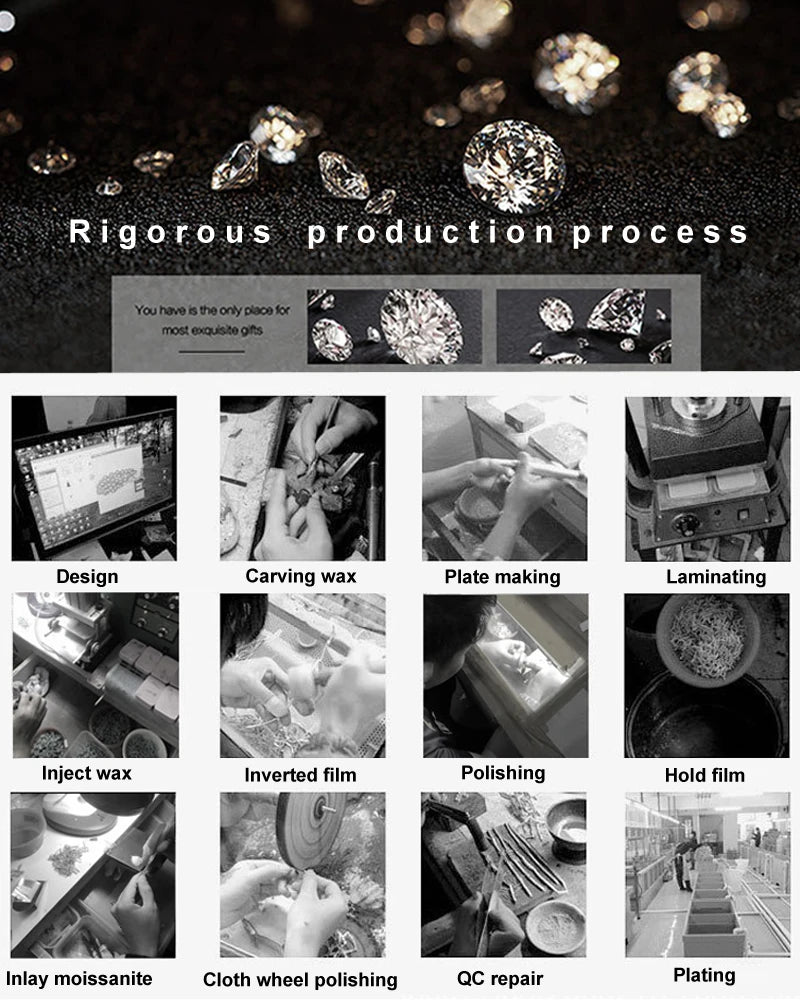 Smyoue Full Moissanite Necklaces