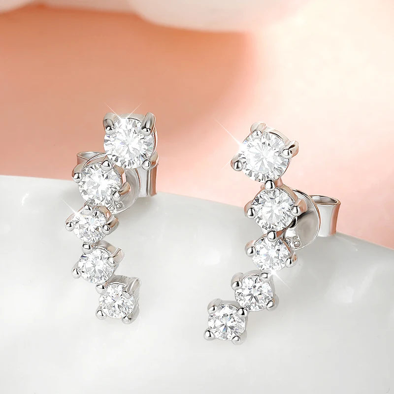 Smyoue 1.16cttw Gradient Gem Full Moissanite Stud